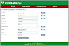 Defibrillator Map Local Admin